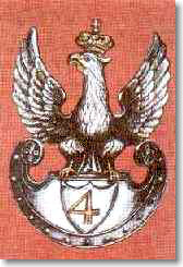 Orzeł "Czwartaków" - 4 Pułku Piechoty Wojsk Królestwa Polskiego.